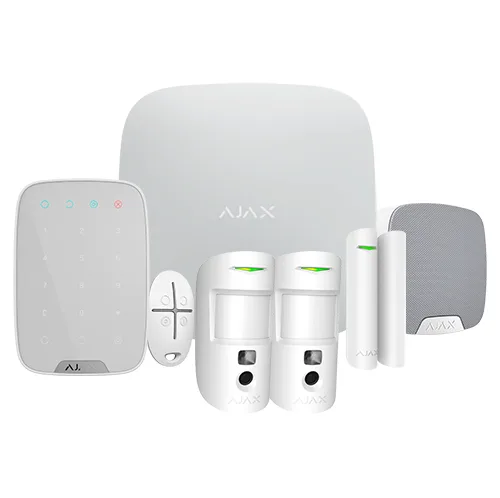 Kit de alarma Ajax con hub, teclado, detectores y sirena
