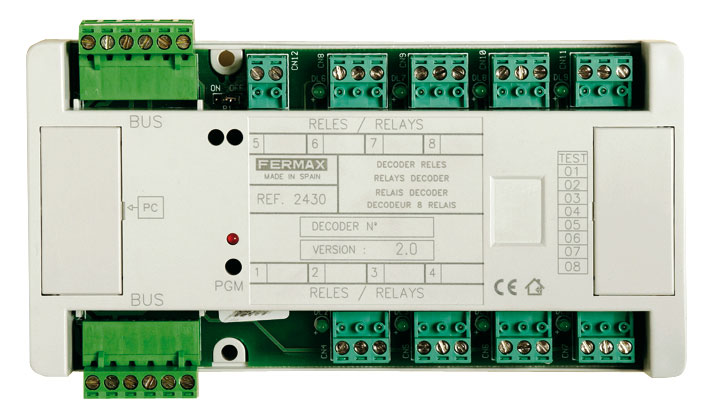 2430 - DECODER 8 RELES MDS/AC+