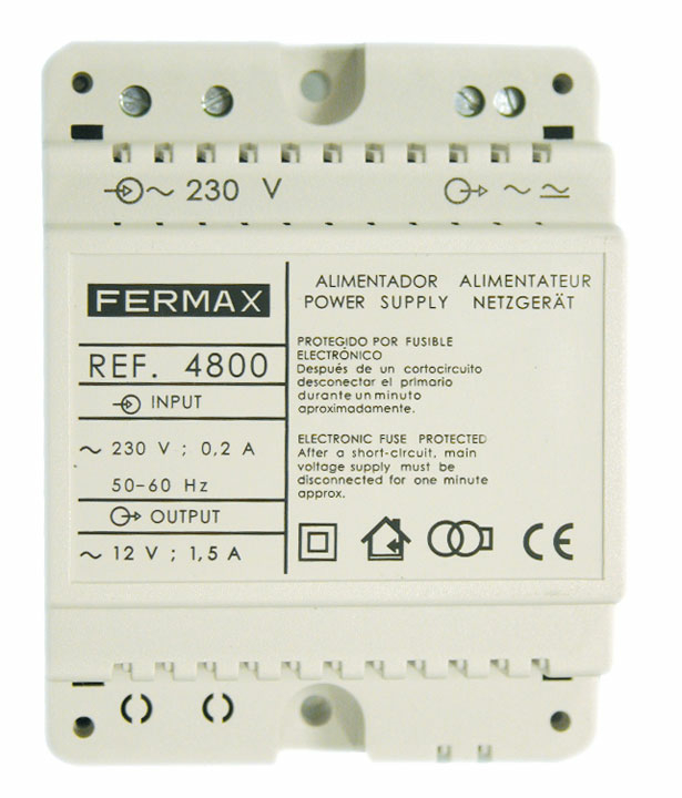 4800 - ALIMENTADOR DIN4 230VAC/12VAC-1,5A
