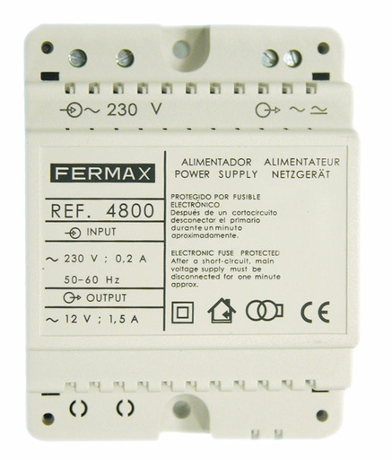 [F04800] 4800 - ALIMENTADOR DIN4 230VAC/12VAC-1,5A
