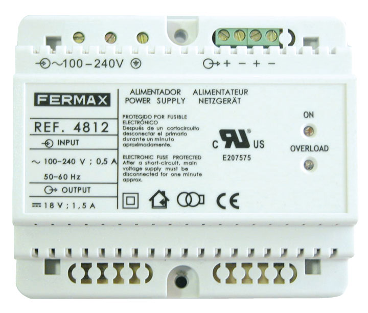 4812 - ALIMENTADOR DIN6 100-240VAC/18VDC-1,5A