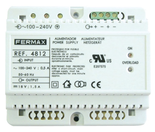 [F04812] 4812 - ALIMENTADOR DIN6 100-240VAC/18VDC-1,5A
