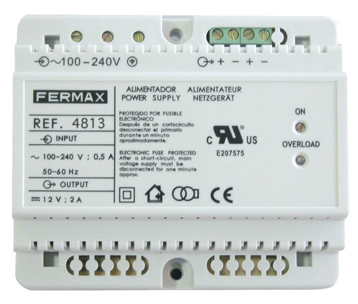 [F04813] 4813 - ALIMENTADOR DIN6 100-240VAC/12VDC-2A