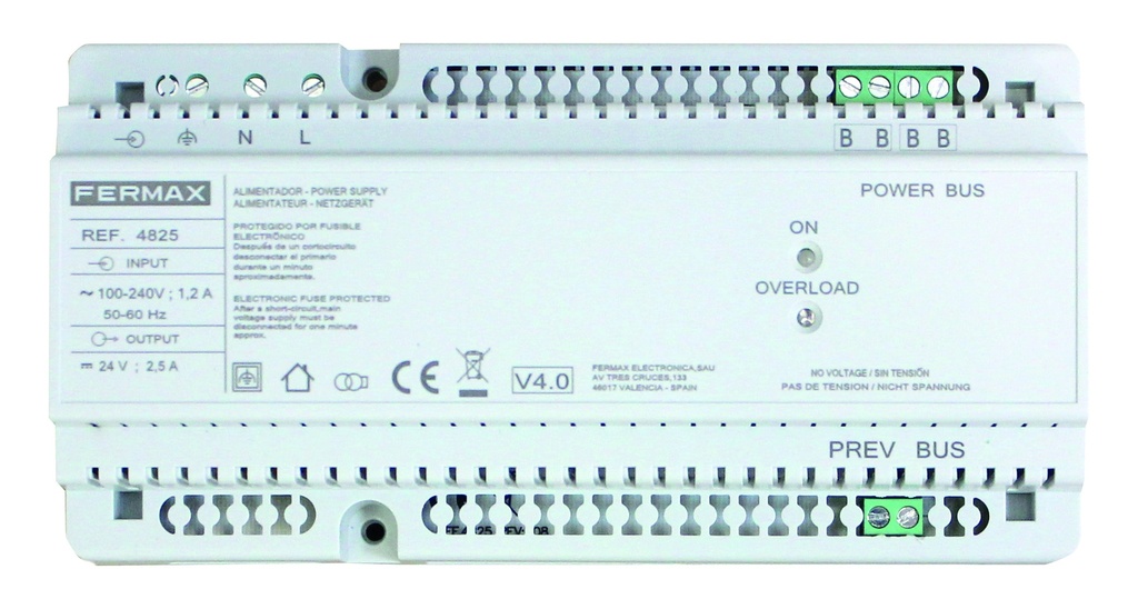4825 - ALIMENTADOR+FILTRO DIN10 24VDC-2.5A