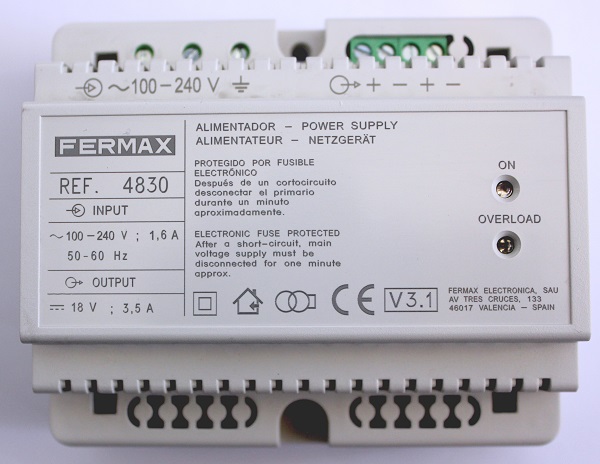4830 - ALIMENTADOR DIN6 100-240VAC/18VDC-3.5A