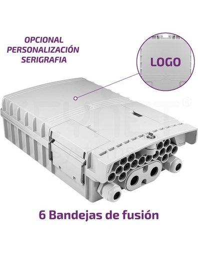 [FDO-4016B-BS6] Caja FTTh IP65 4p/16p incl FDO-4016B-BS6