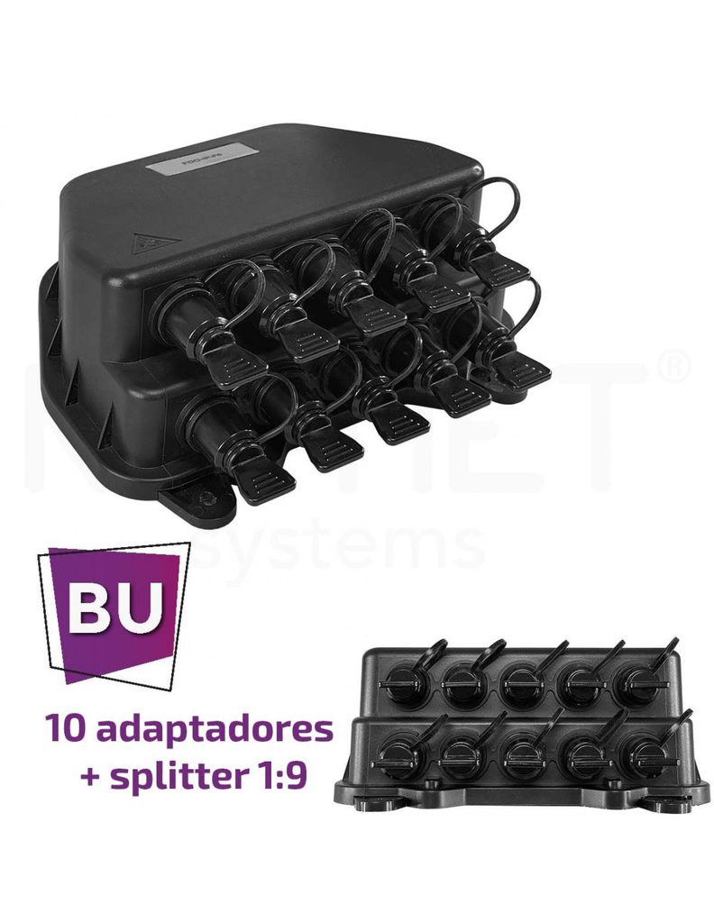 Caja FTTh IP65 10p incl FDO-IP-F610-BU-ST19SA-3565-N