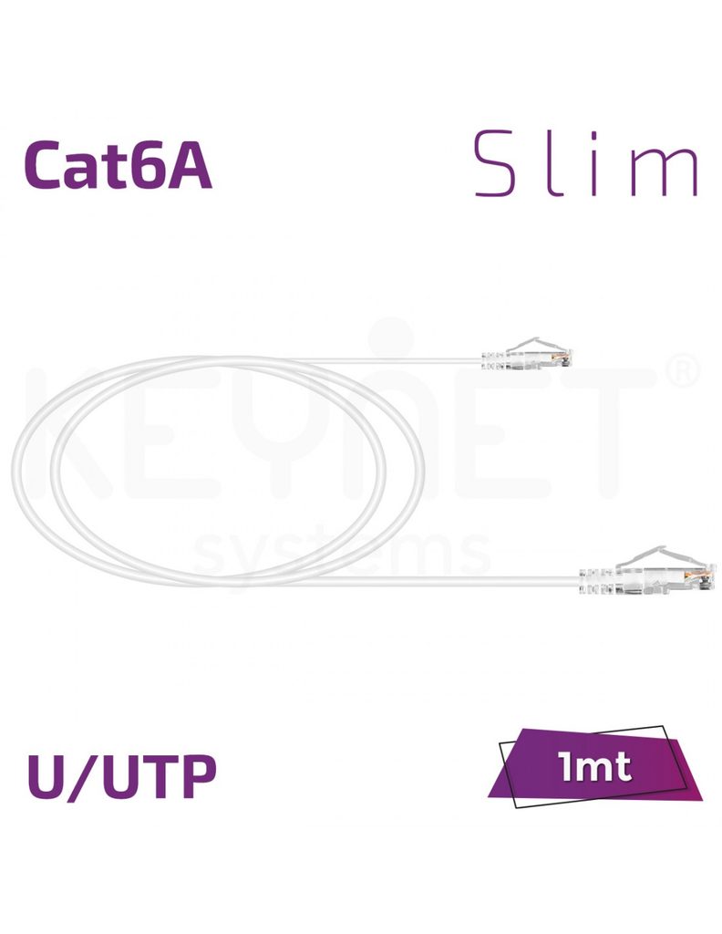 Latiguillo 1m Cat6A U/UTP TL-6AUT28-B2L01W blanco