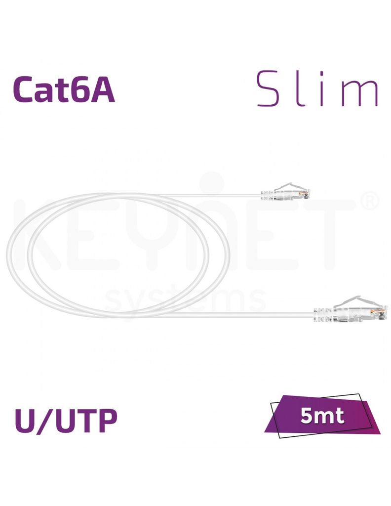 Latiguillo 5m Cat6A U/UTP TL-6AUT28-B2L05W blanco