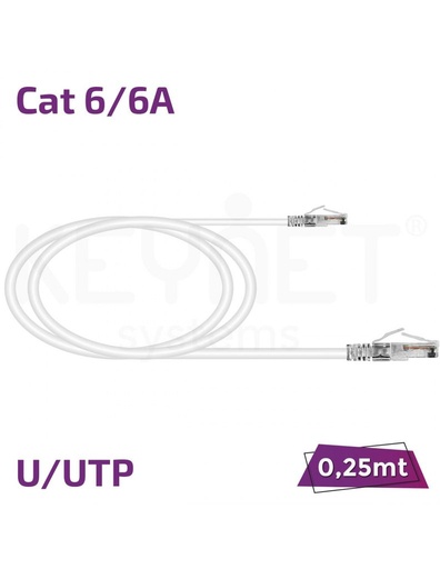 [TL-6AUTB26-0025W] Latiguillo 0.25m Cat6/6A U/UTP TL-6AUTB26-0025W blanco
