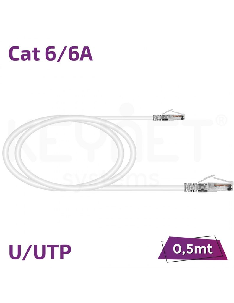 Latiguillo 0.5m Cat6/6A U/UTP TL-6AUTB26-005W blanco