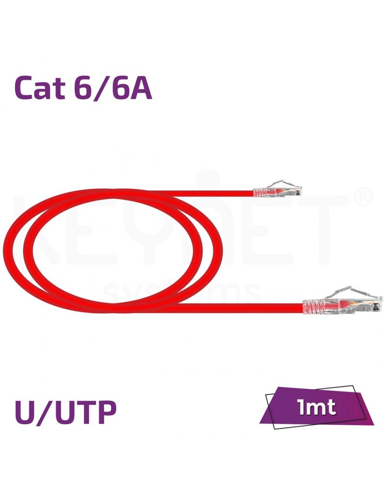 Latiguillo 1m Cat6/6A U/UTP TL-6AUTB26-01R rojo