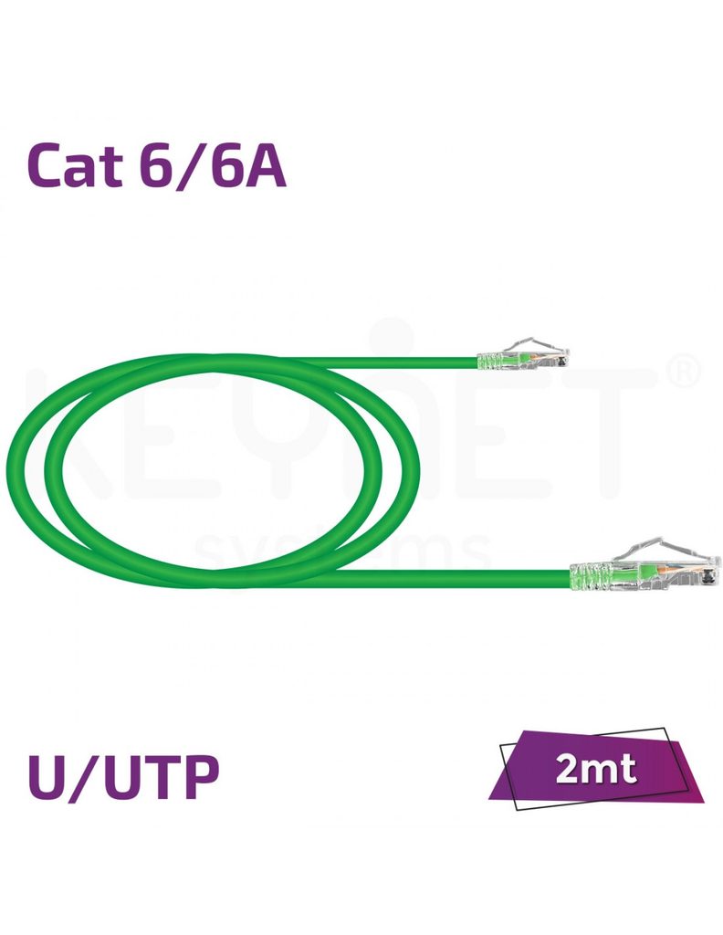 Latiguillo 2m Cat6/6A U/UTP TL-6AUTB26-02G verde