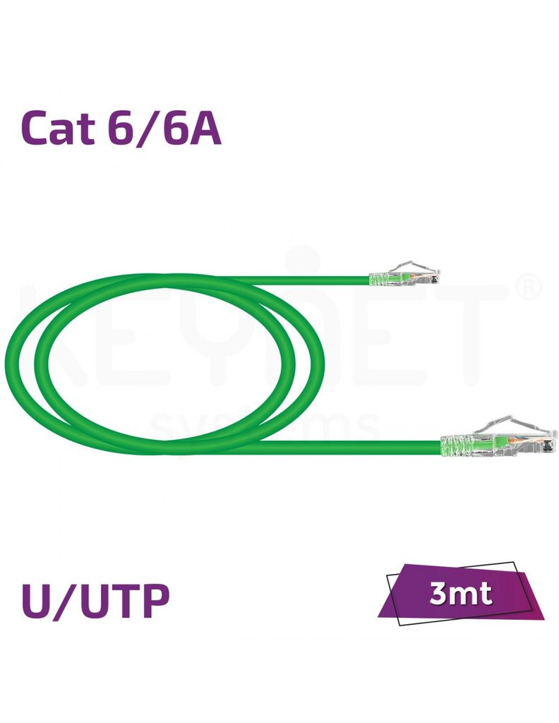 Latiguillo 3m Cat6/6A U/UTP TL-6AUTB26-03G verde