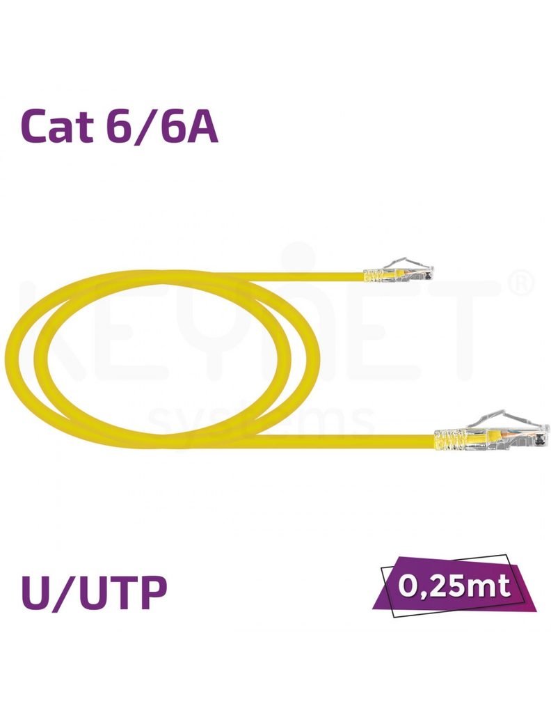 Latiguillo 0.25m Cat6/6A U/UTP TL-6AUTB26-0025Y amarillo