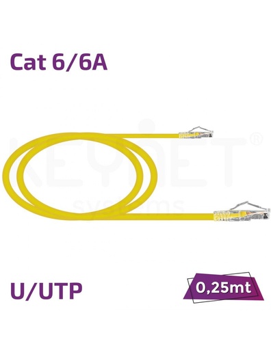 [TL-6AUTB26-0025Y] Latiguillo 0.25m Cat6/6A U/UTP TL-6AUTB26-0025Y amarillo