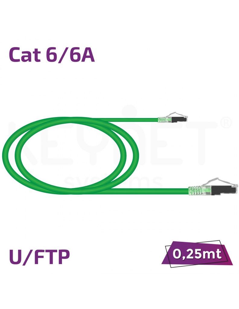 Latiguillo 0.25m Cat6/6A U/FTP TL-6AFTB26-0025G verde