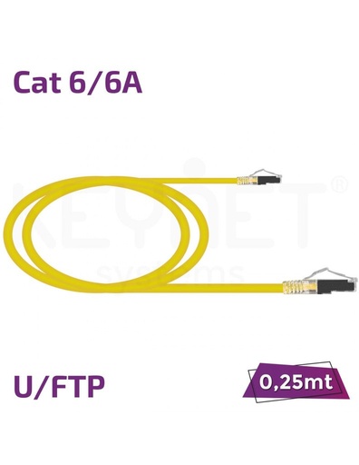 [TL-6AFTB26-0025Y] Latiguillo 0.25m Cat6/6A U/FTP TL-6AFTB26-0025Y amarillo