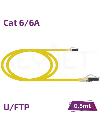 [TL-6AFTB26-005Y] Latiguillo 0.5m Cat6/6A U/FTP TL-6AFTB26-005Y amarillo