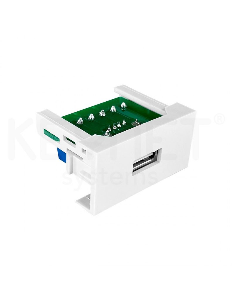 Módulo multimedia USB-A/A 45x22,5 blanco FME-USB-W