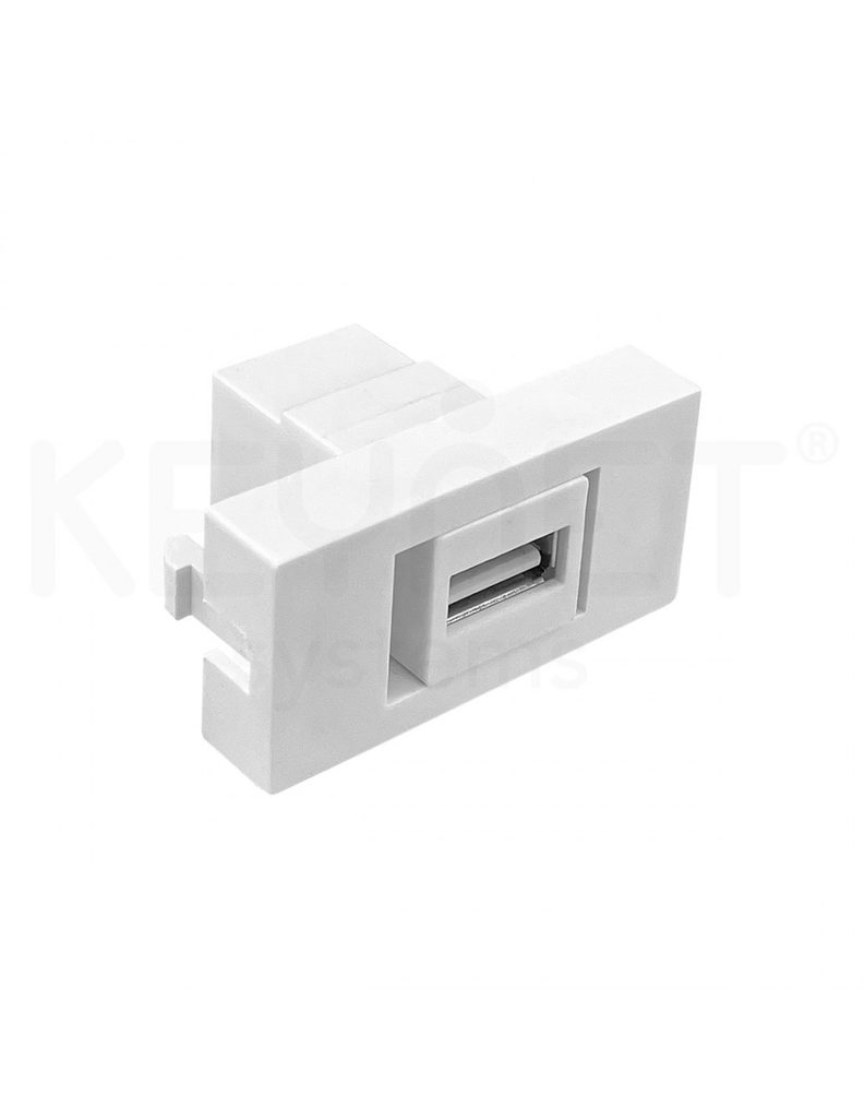Módulo multimedia USB-A/A Hembra-Hembra 45x22,5 FME-USB2-W