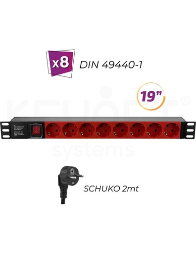 [FSK-198-DOF-SAI] Regleta 19” 1U FSK-198-DOF-SAI