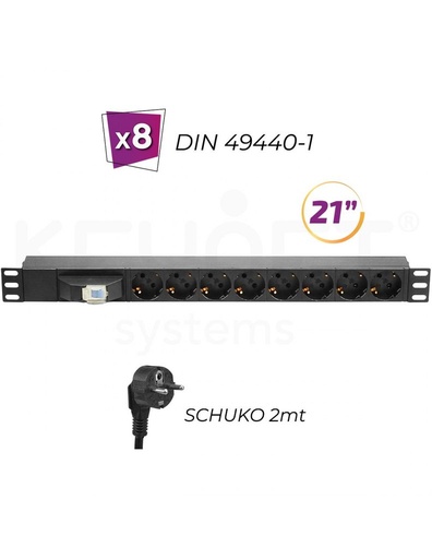 [FSK-218-DCB] Regleta 21" 8 FSK-218-DCB