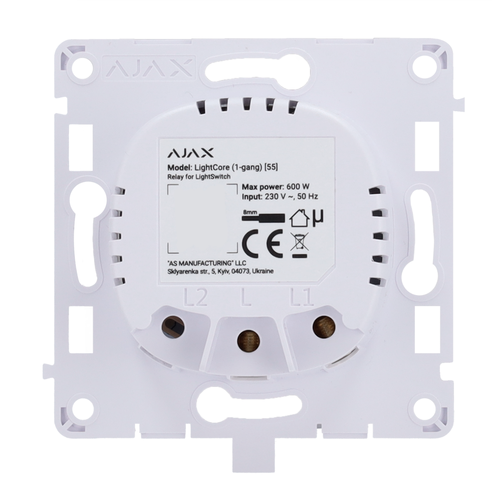 Relé para interruptor de luz inteligente simple AJAX - AJ-LIGHTCORE-1G