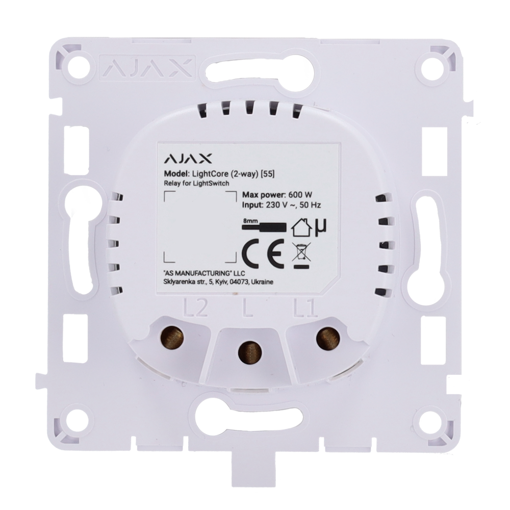 Relé para interruptor de luz conmutable AJAX - AJ-LIGHTCORE-2W