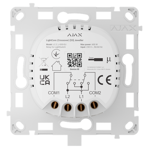 [AJ-LIGHTCORE-CROSS] Relé para interruptor de luz de cruce AJAX - AJ-LIGHTCORE-CROSS