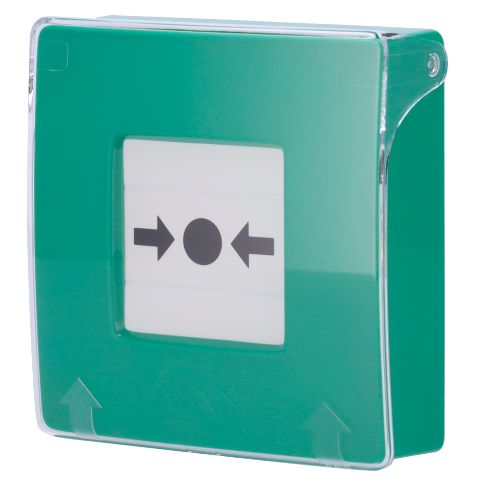 Botón manual de alarma de incendio verde AJAX - AJ-MANUALCALLPOINT-GREEN