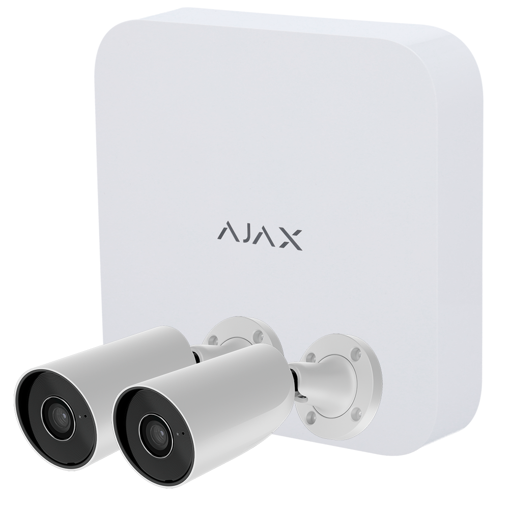 Kit de videovigilancia Ajax - AJ-NVRKIT108-2XBULLET-W