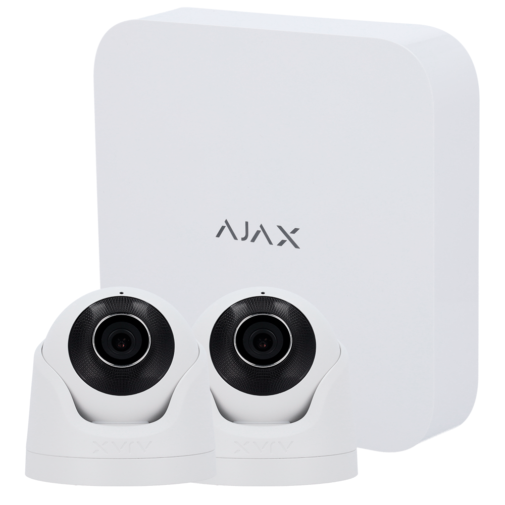 Kit de videovigilancia Ajax - AJ-NVRKIT108-2XTURRET-W