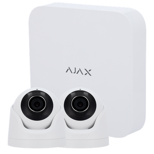 [AJ-NVRKIT108-2XTURRET-W] Kit de videovigilancia Ajax - AJ-NVRKIT108-2XTURRET-W