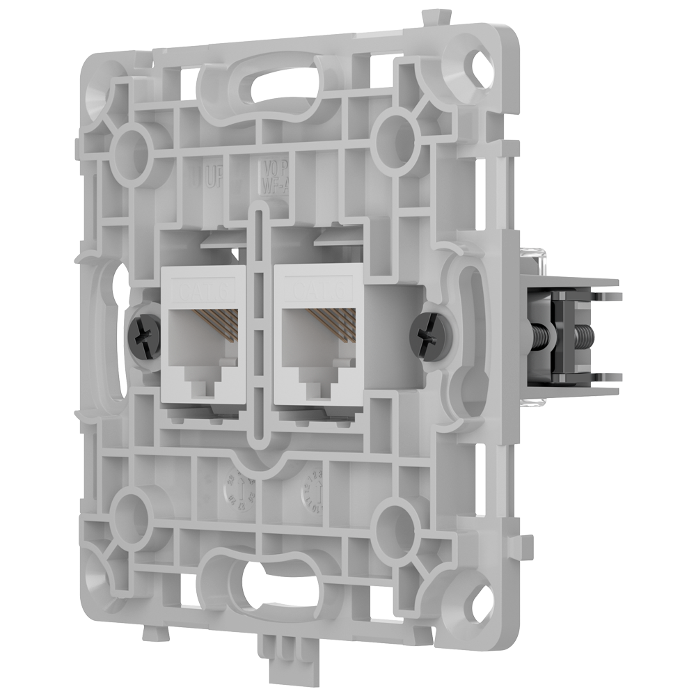 Enchufe Ethernet con dos puertos AJAX - AJ-OUTLETCORE-LAN-W