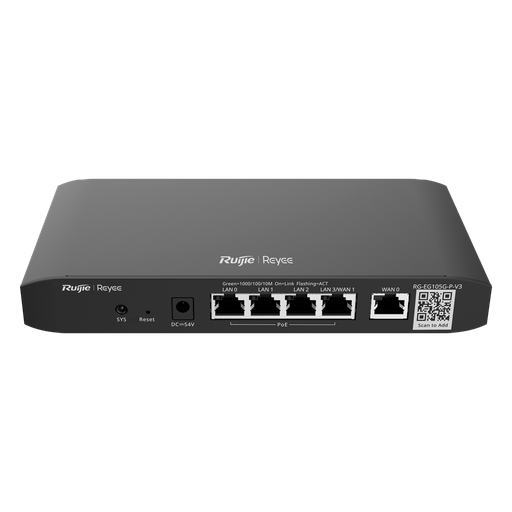 [RG-EG105G-P-V3] Reyee Router PoE Controlador Cloud - RG-EG105G-P-V3