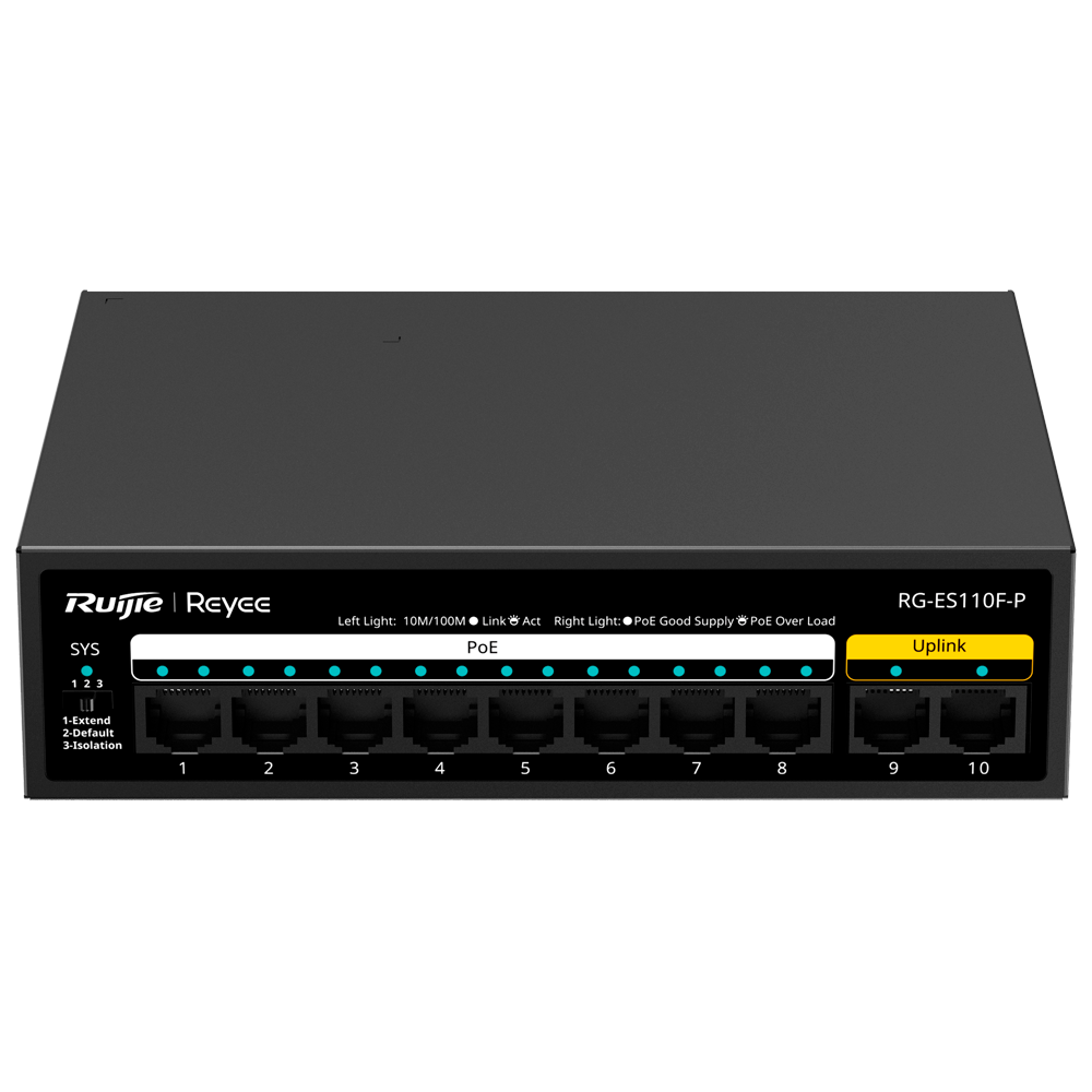 Reyee Switch PoE Sobremesa - RG-ES110F-P