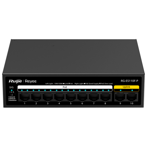 [RG-ES110F-P] Reyee Switch PoE Sobremesa - RG-ES110F-P