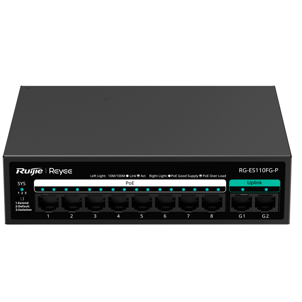 Reyee Switch PoE Sobremesa - RG-ES110FG-P