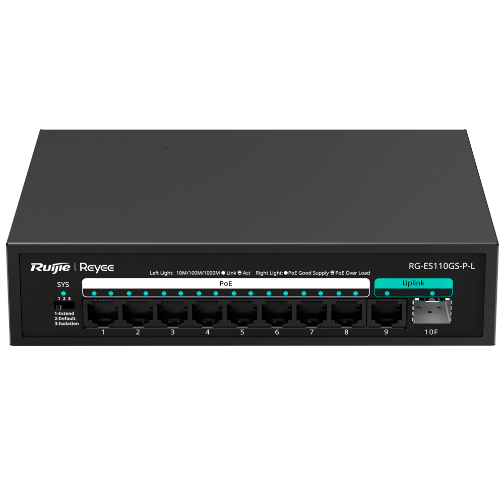 Reyee Switch PoE Sobremesa - RG-ES110GS-P-L