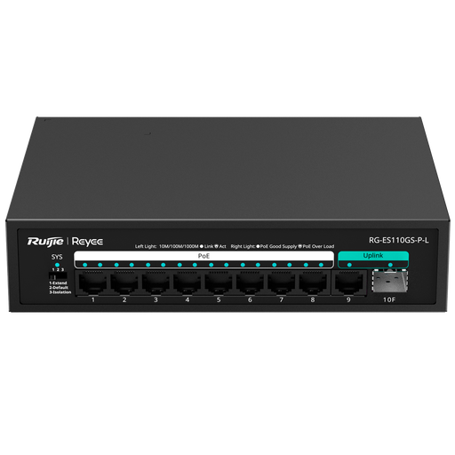 [RG-ES110GS-P-L] Reyee Switch PoE Sobremesa - RG-ES110GS-P-L