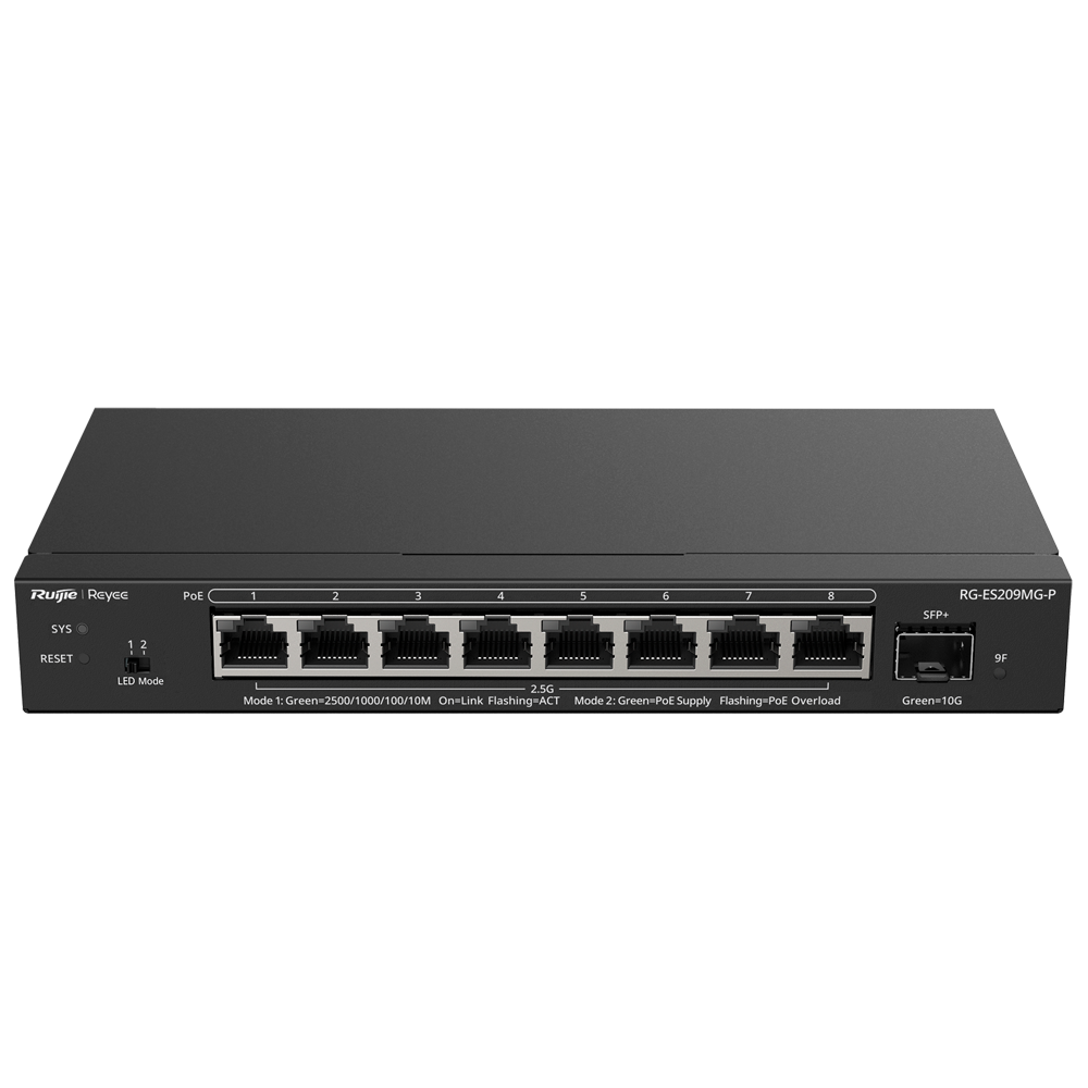 Reyee Switch PoE Cloud Capa 2 - RG-ES209MG-P