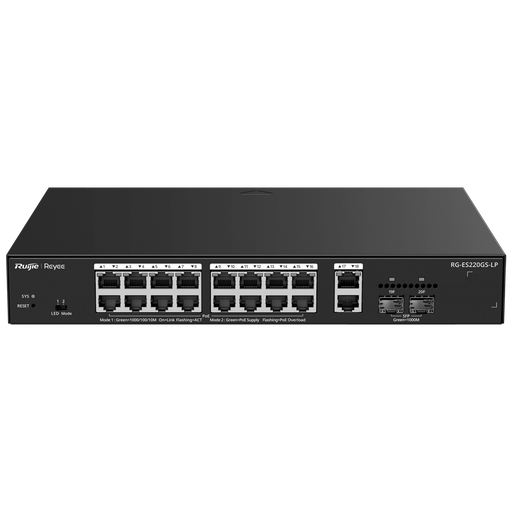 [RG-ES220GS-LP] Reyee Switch PoE Cloud Gestionable - RG-ES220GS-LP