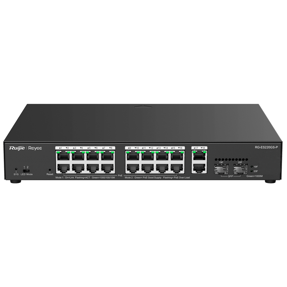 Reyee Switch PoE Cloud Gestionable - RG-ES220GS-P