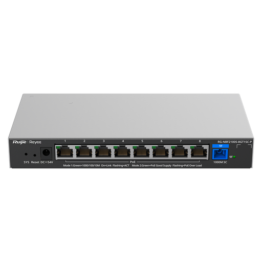 [RG-NBF2100S-8GT1SC-P] Reyee E-Lighten Switch PoE Cloud Capa 2 - RG-NBF2100S-8GT1SC-P