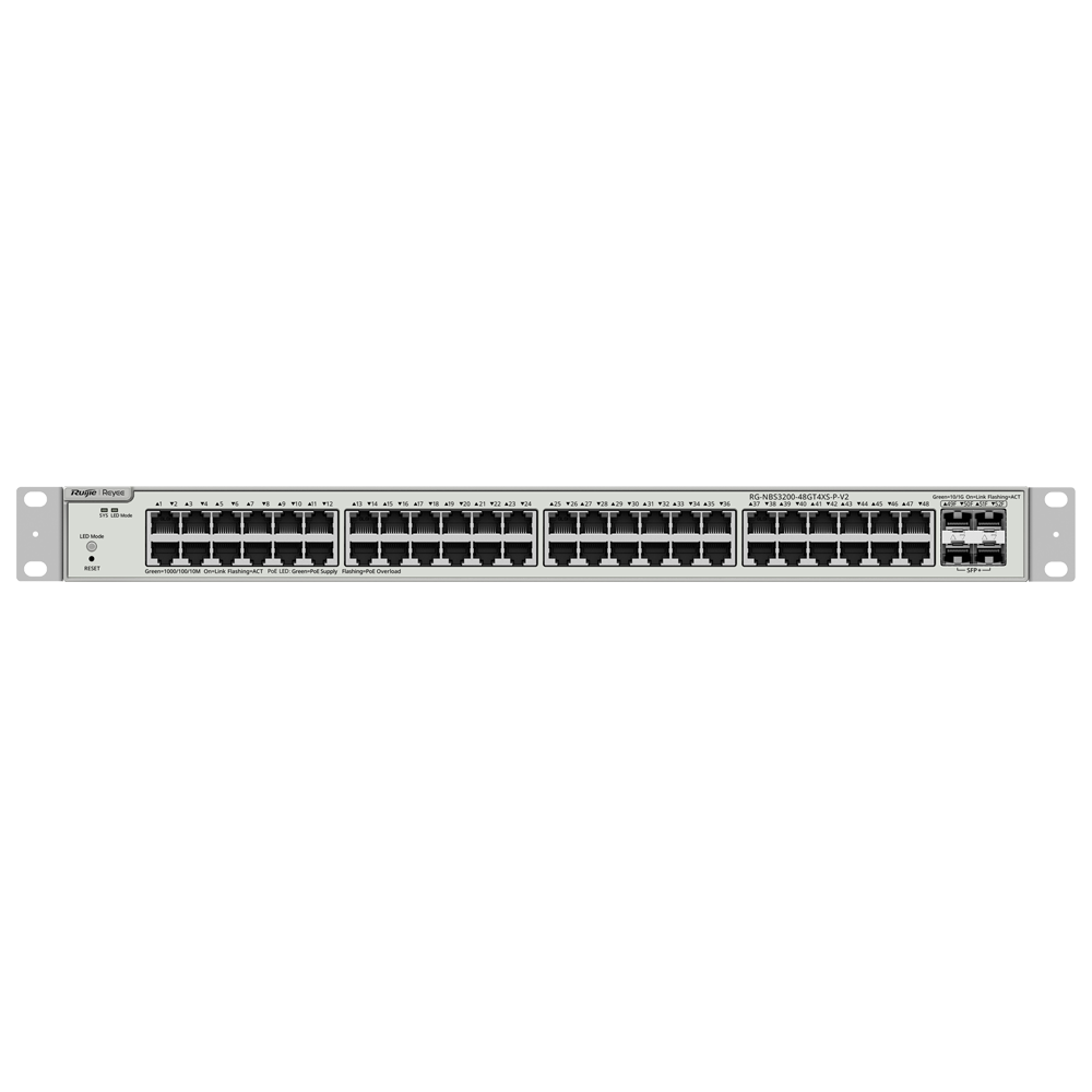 Reyee Switch PoE Cloud Gestionable L2+ - RG-NBS3200-48GT4XS-P-V2