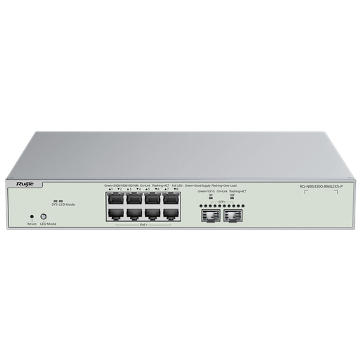 [RG-NBS3300-8MG2XS-P] Reyee Switch PoE Cloud Capa 2 - RG-NBS3300-8MG2XS-P