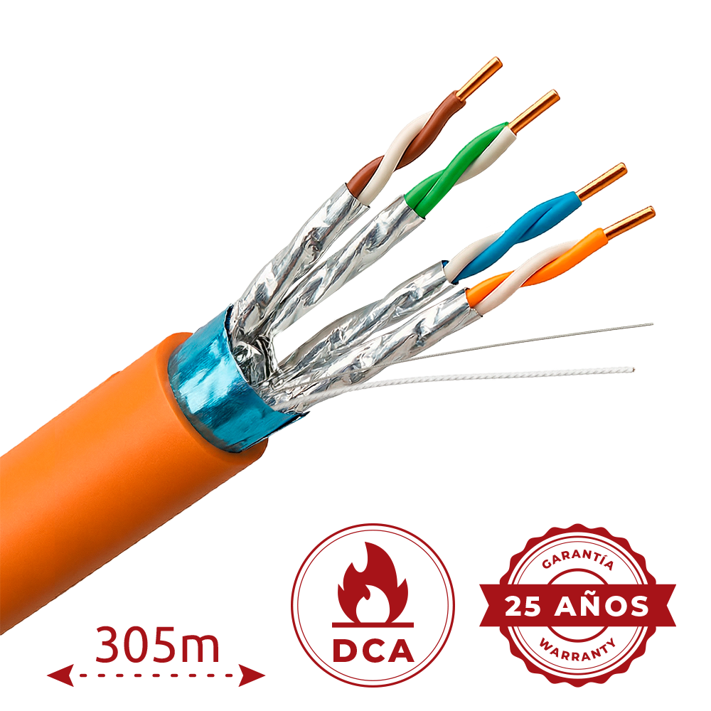 Uniview UV-FTP6A-300-BC23AWG-DCA-R-O - Cable FTP 300m Cat6A