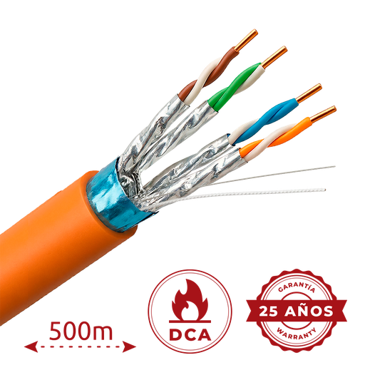 [UV-FTP6A-500-BC23AWG-DCA-R-O] Uniview UV-FTP6A-500-BC23AWG-DCA-R-O - Cable FTP 500m Cat6A