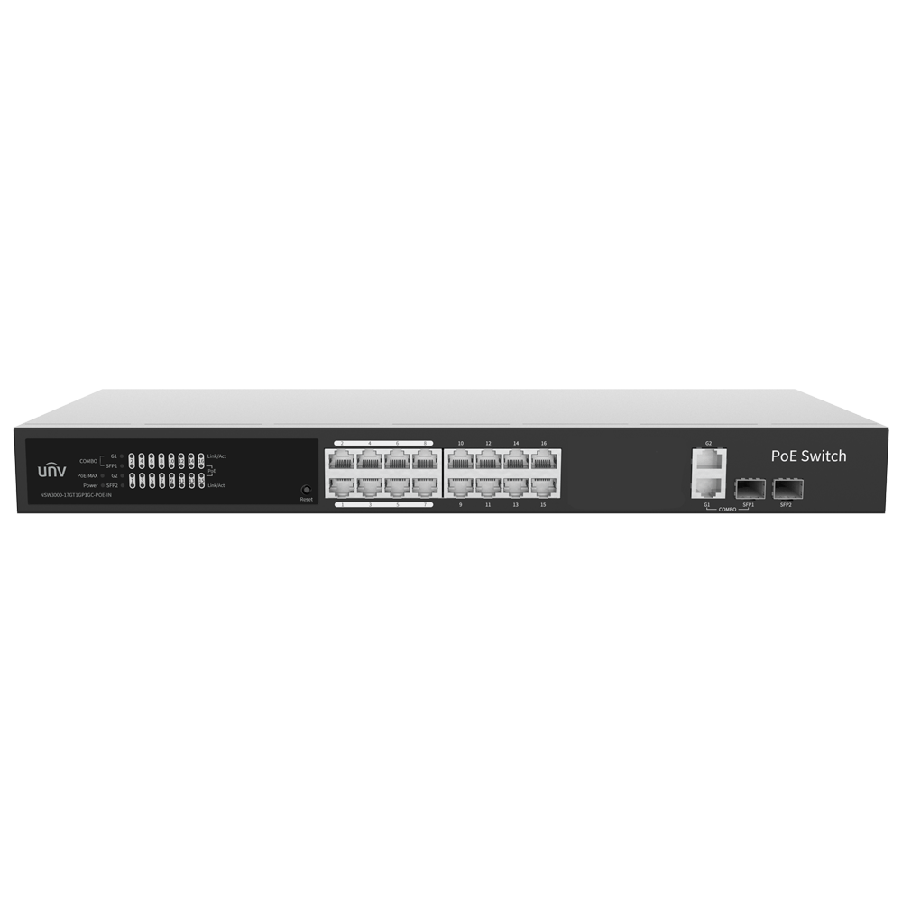 Uniview UV-NSW3000-17GT1GP1GC-POE-IN - Switch PoE 17p Cloud gestionable